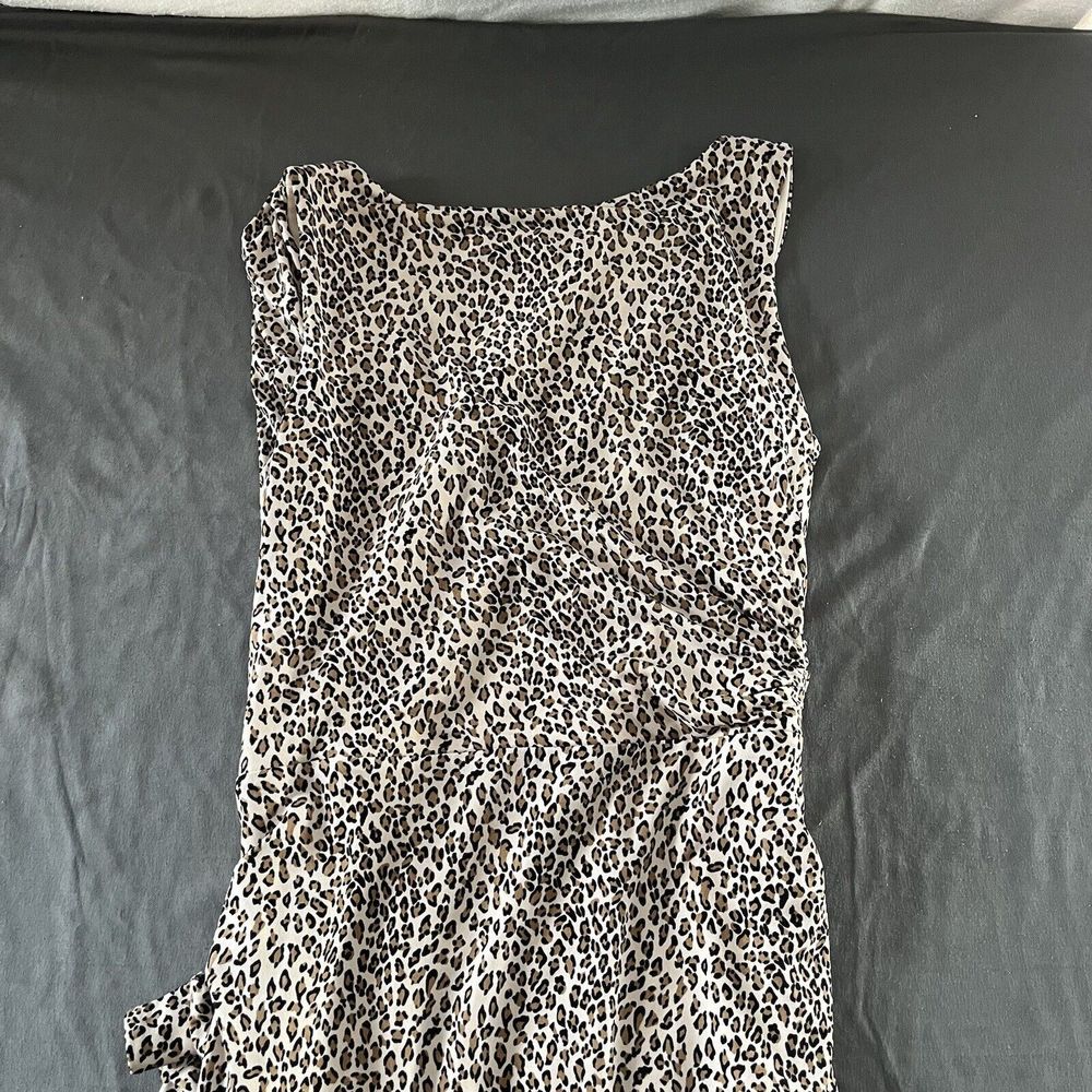 Betsey Johnson Leopard Cheetah Print Ruched Bodycon Dress - Picture 6 of 9